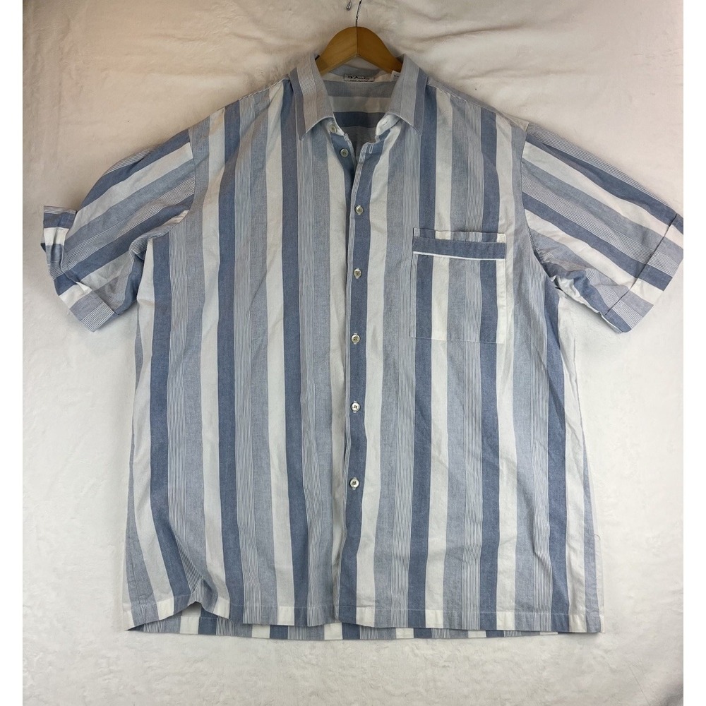 Vtg D'Avila Men's Button Down Short Sleeve Shirt Size 2XL Tall